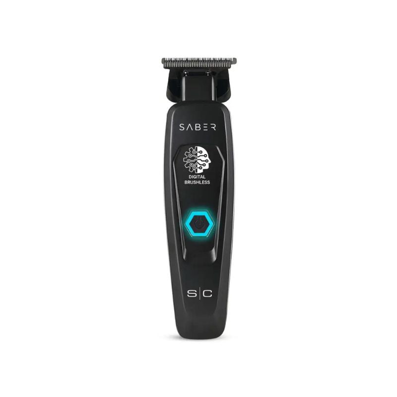 Stylecraft Saber - Professional Full Metal Body Digital Brushless Motor Cordless Hair Trimmer - Black