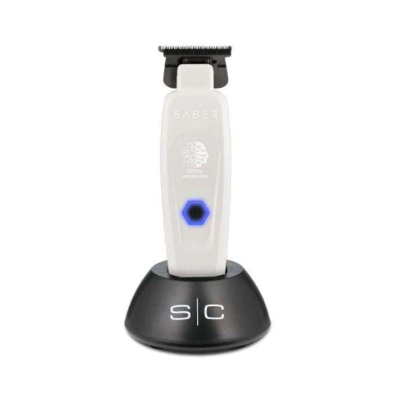 StyleCraft Saber Digital Brushless Motor Metal Trimmer - White