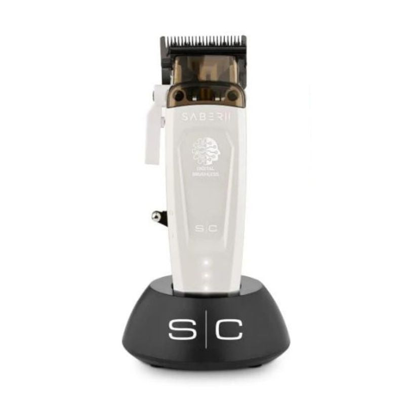 StyleCraft Saber Digital Brushless Motor Metal Clipper - White