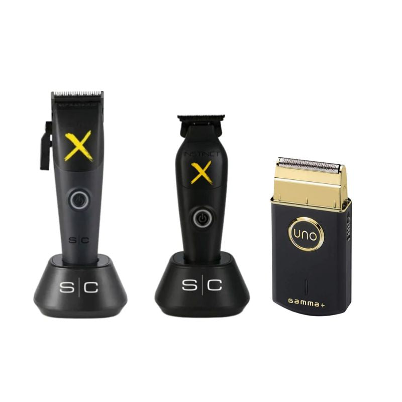 Gamma UNO Shaver - StyleCraft X-Instinct Metal Clipper - StyleCraft X-Instinct Metal Trimmer