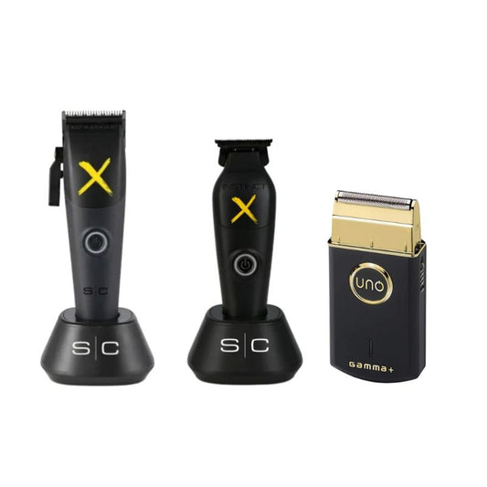 Gamma UNO Shaver - StyleCraft X-Instinct Metal Clipper - StyleCraft X-Instinct Metal Trimmer