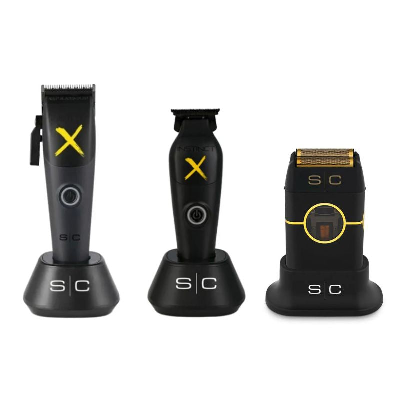 StyleCraft X-Instinct Metal Clipper - StyleCraft X-Instinct Metal Trimmer - StyleCraft Instinct Metal Shaver Black