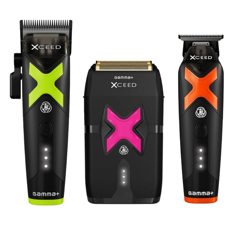 Gamma+ XCEED Professional Clipper - Gamma+ XCEED Shaver - Gamma+ XCEED Professional Trimmer