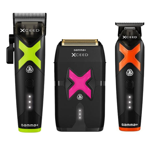 Gamma+ XCEED Professional Clipper - Gamma+ XCEED Shaver - Gamma+ XCEED Professional Trimmer